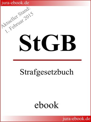 cover image of StGB--Strafgesetzbuch--Aktueller Stand
